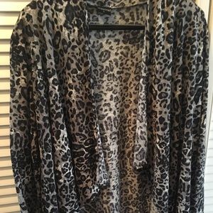 Animal print cardigan